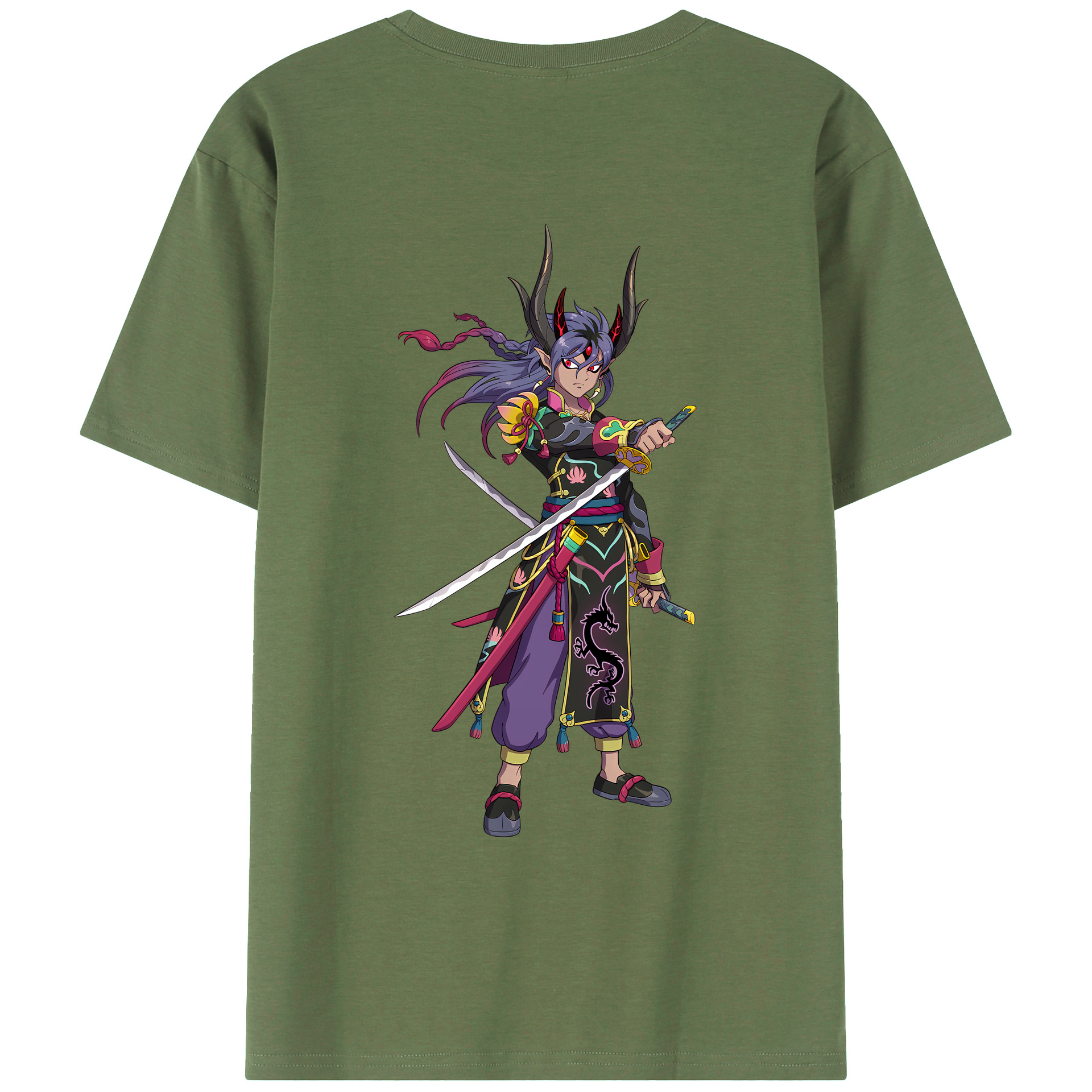 （画像用） 妖怪ウォッチ Yo-kai Watch 綿100％ メンズ半袖Tシャツ（バックプリント） 通気性
